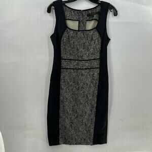 Rachel Roy Women's Signature Black & White Sleeveless Bodycon Dress Size 8